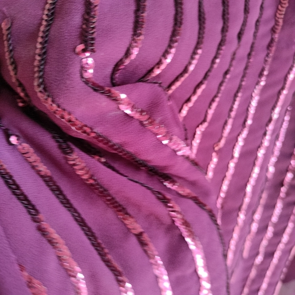 Sequin Flowy Magenta Top - Picture 15 of 16